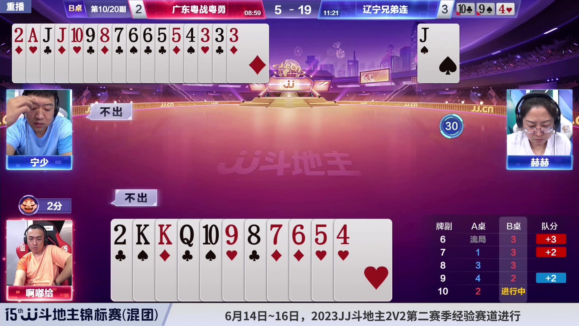 【2023-06-15 13点场】JJ斗地主官方：周三至周五，2V2经验赛道开打