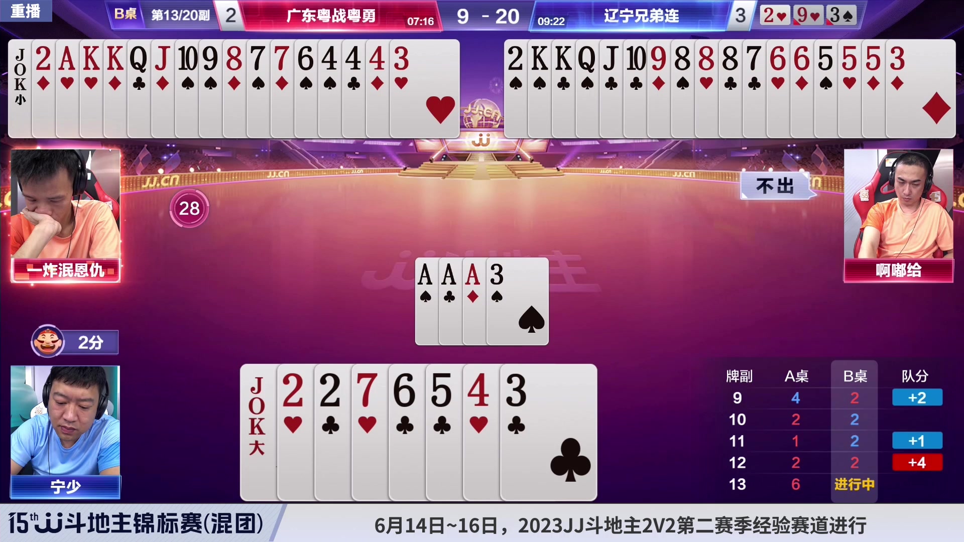 【2023-06-16 04点场】JJ斗地主官方：周三至周五，2V2经验赛道开打