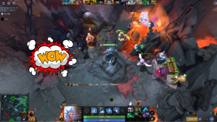 得意洋洋DOTA2五号位冰女水晶室女躺mvp稳稳的胜利