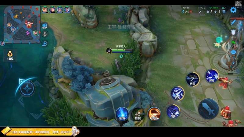 我在斗鱼看不可一世杀手直播王者荣耀