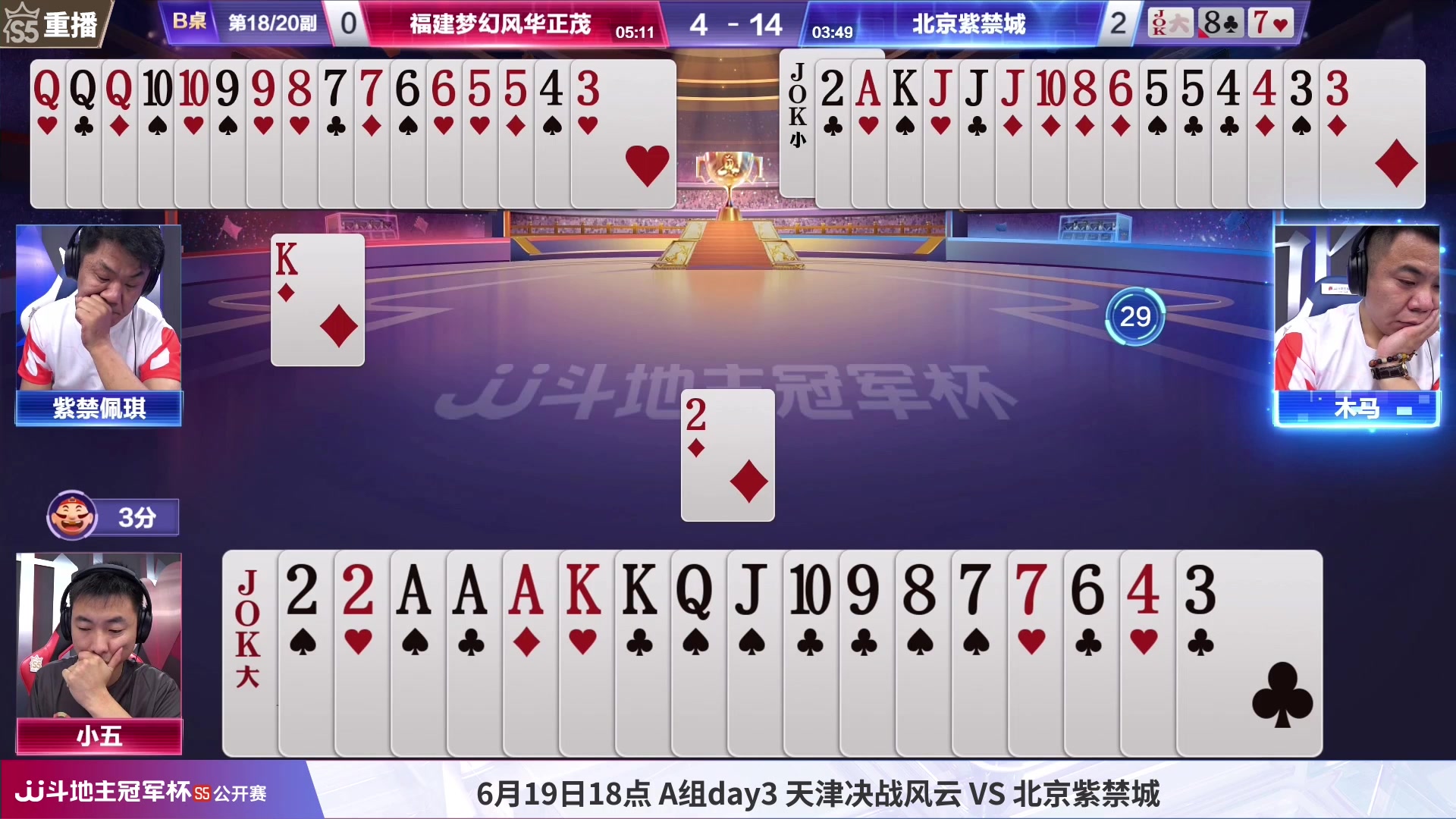 【2023-06-19 14点场】JJ斗地主官方：【观赛赢金条】斗地主公开赛直播中