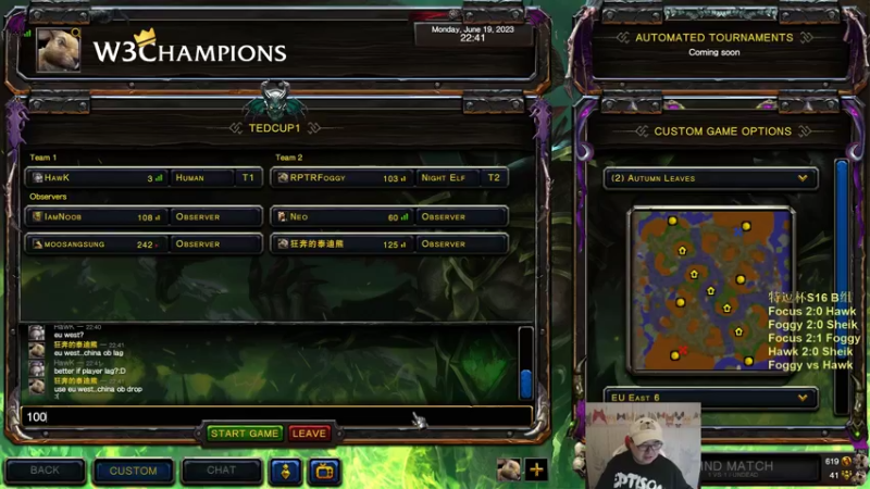 【TED出品】特逗杯S16 B组败决 Foggy vs Hawk 打不过我就拆