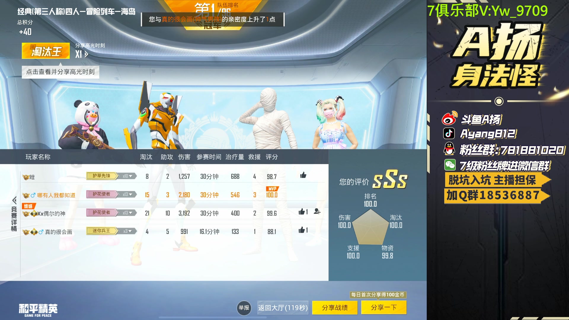 【2023-06-19 23点场】A扬丷：人机恢复训练！