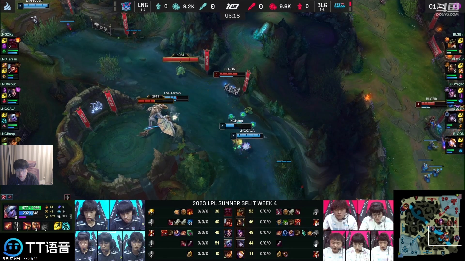 【2023-06-21 20点场】微笑：微笑：解说BLG打LNG