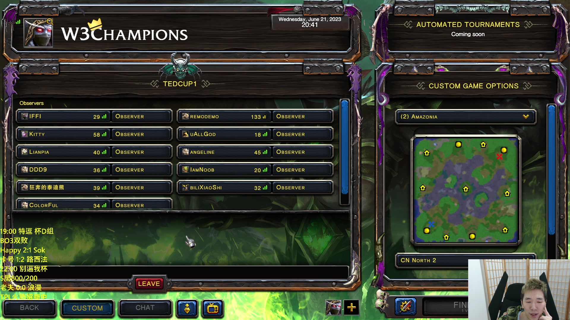 【2023-06-21 20点场】Infi小王：【直播】18:00开播特逗杯D组欧皇卡号