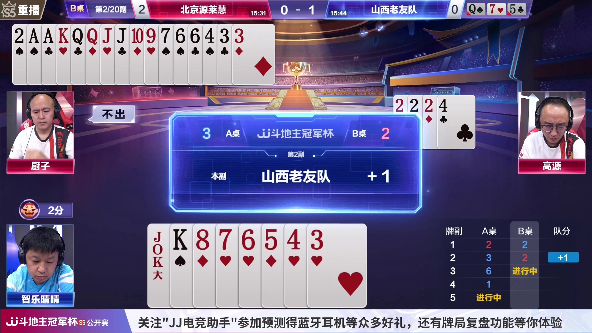 【2023-06-21 15点场】JJ斗地主官方：【观赛赢金条】斗地主公开赛直播中