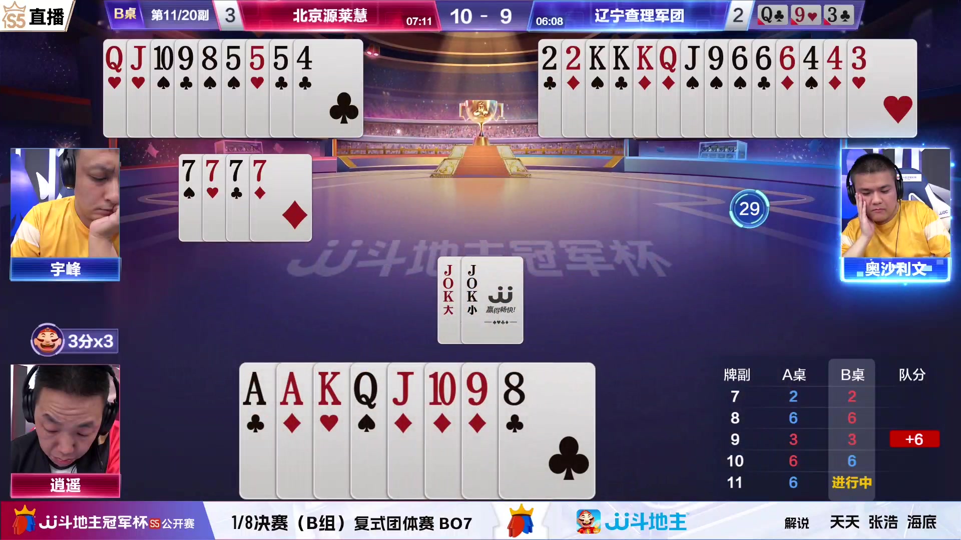 【2023-06-22 21点场】JJ斗地主官方：周五18点，首场8进4开打