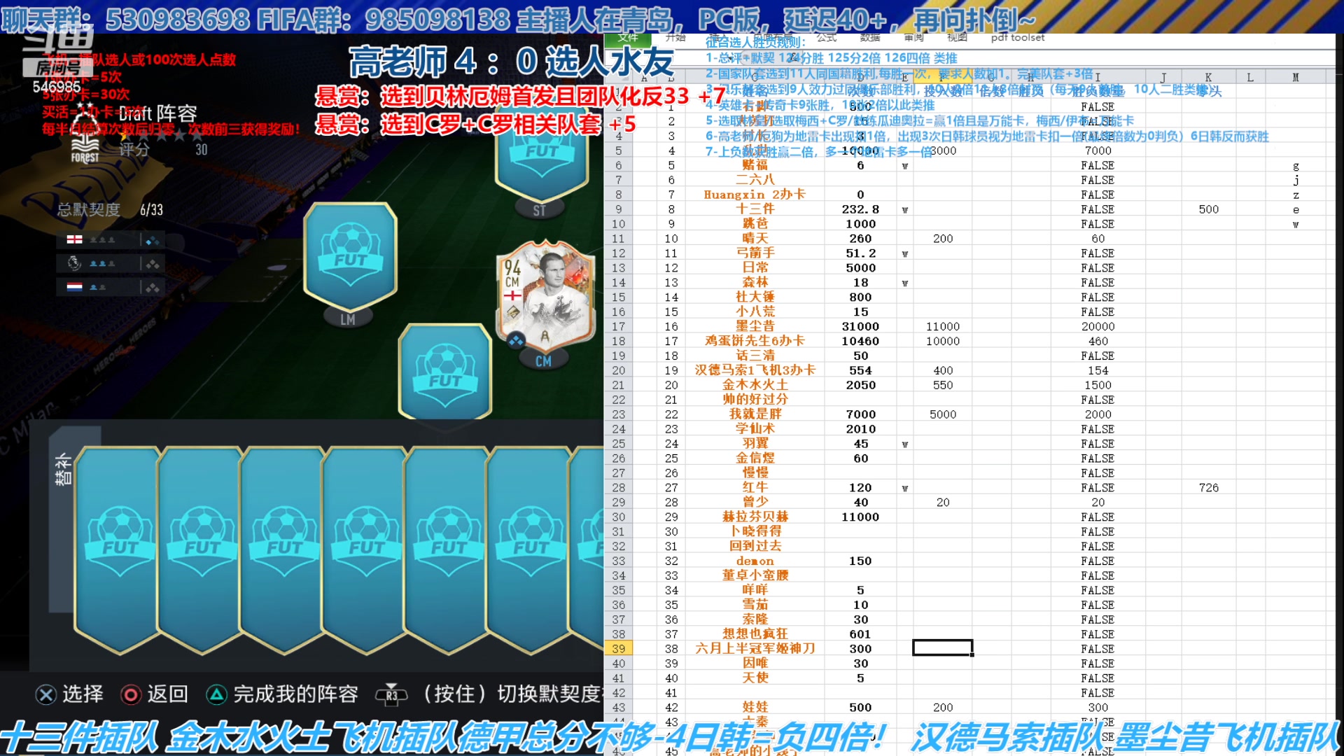 【2023-06-22 14点场】高老师爱足球：FIFA23征召选人，不行还是得124胜