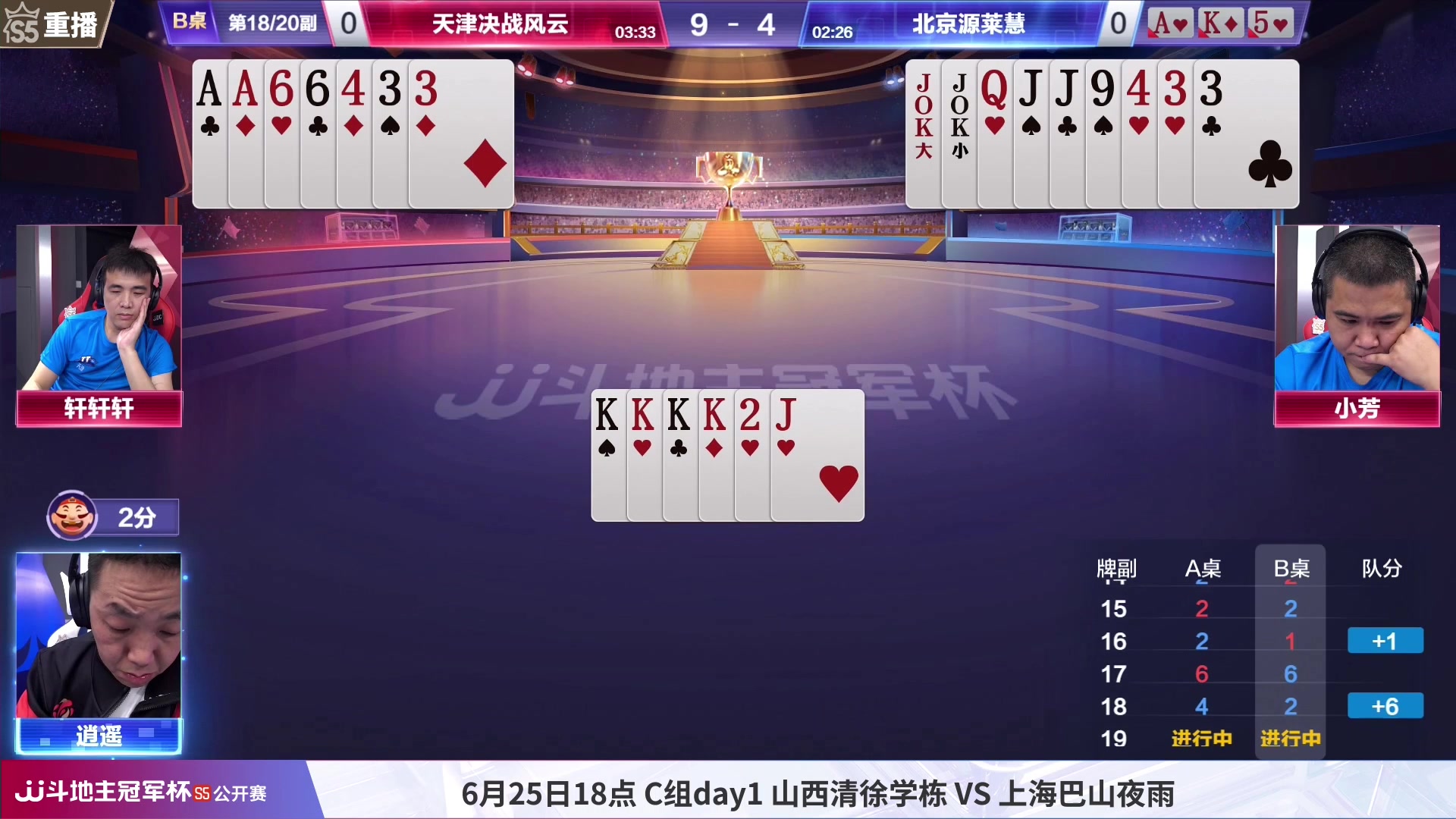 【2023-06-24 15点场】JJ斗地主官方：周天18点，公开赛C组开打