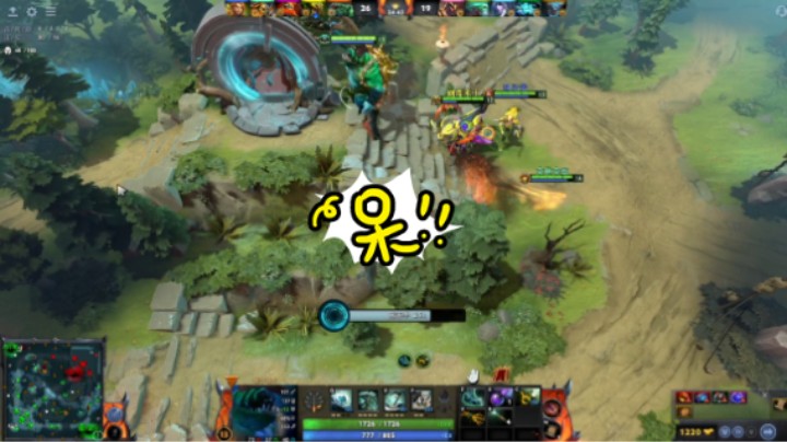 美滋滋DOTA2三号位潮汐猎人稳稳的胜利，最后对面小黑卓尔游侠浪到魔方这tp被抓莫名其妙啊哈哈哈