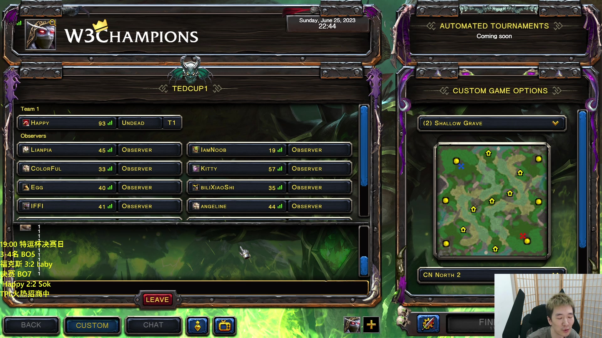 【2023-06-25 22点场】Infi小王：【直播】18:00开播特逗杯决赛日欧毛