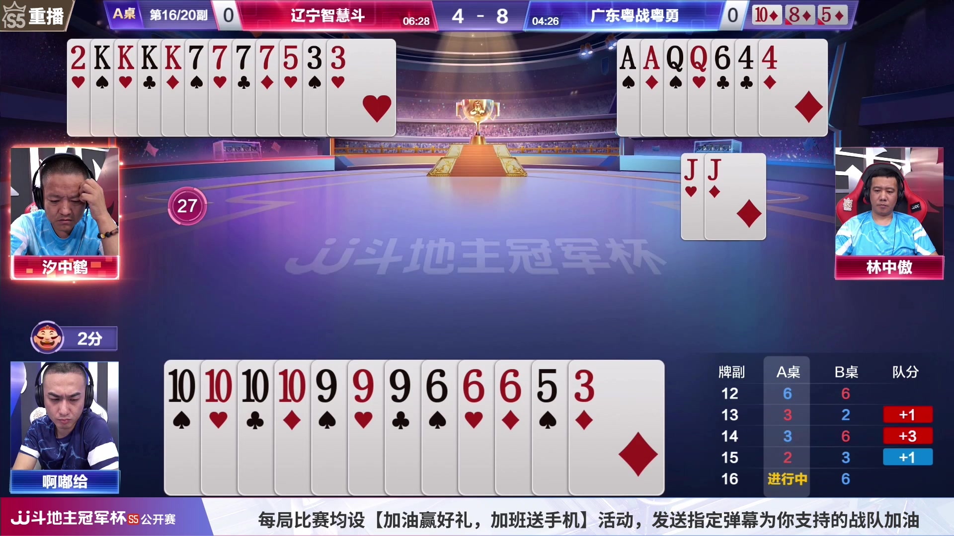 【2023-06-26 23点场】JJ斗地主官方：周二18点，C组最后一战！