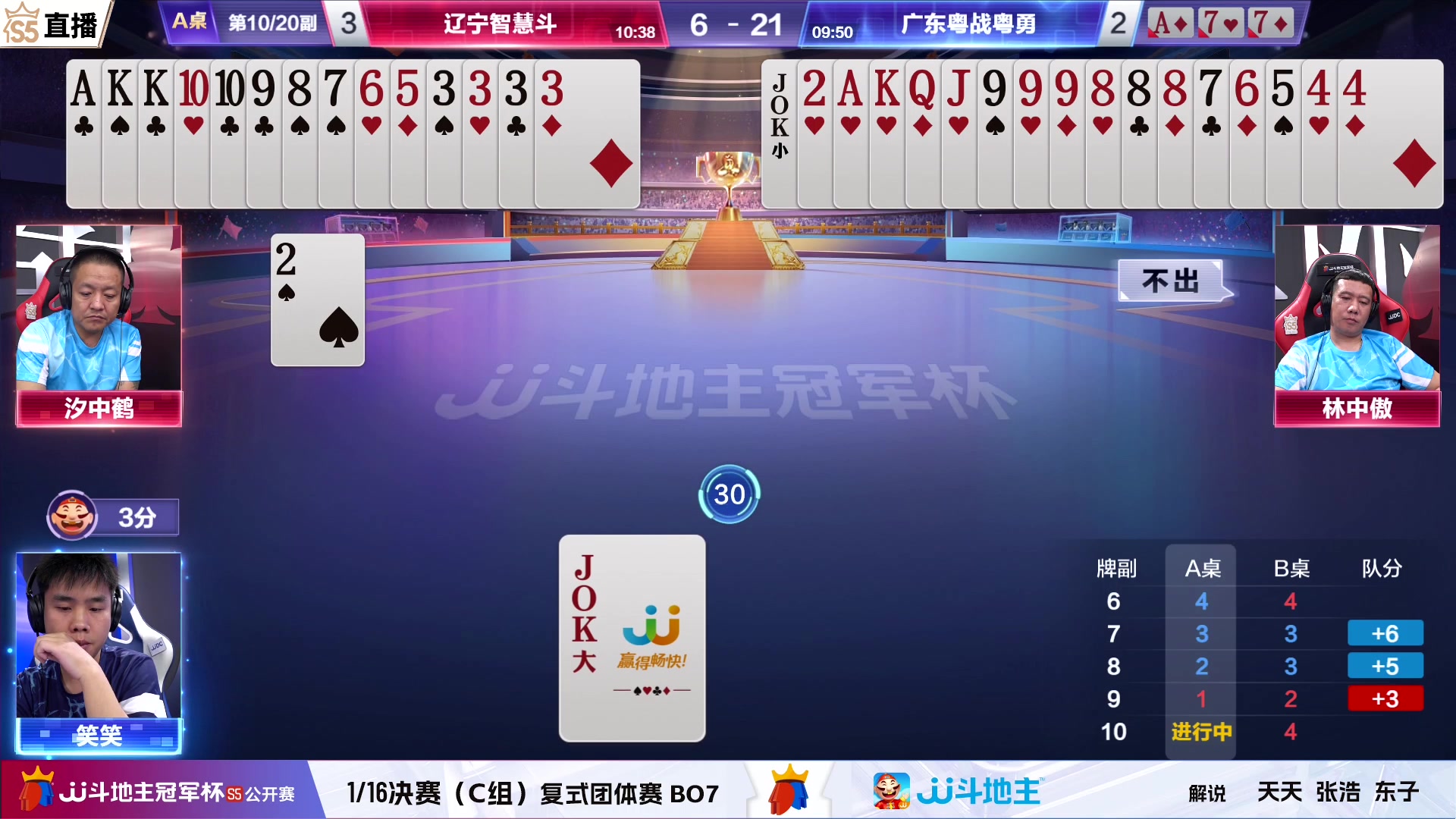 【2023-06-26 21点场】JJ斗地主官方：周二18点，C组最后一战！