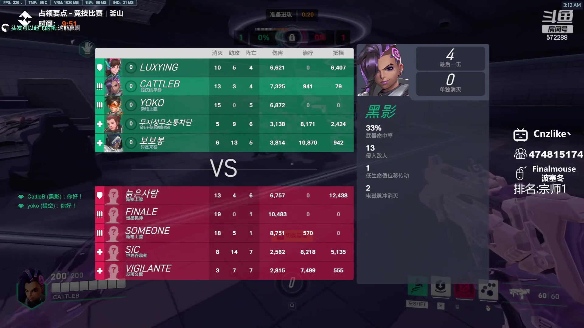 【2023-06-27 02点场】Cnzlike：源氏秒刀流