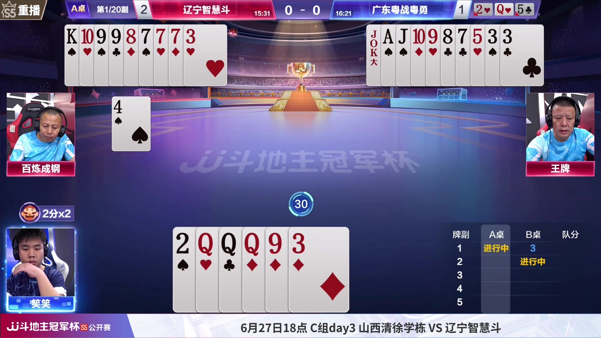 【2023-06-27 01点场】JJ斗地主官方：周二18点，C组最后一战！