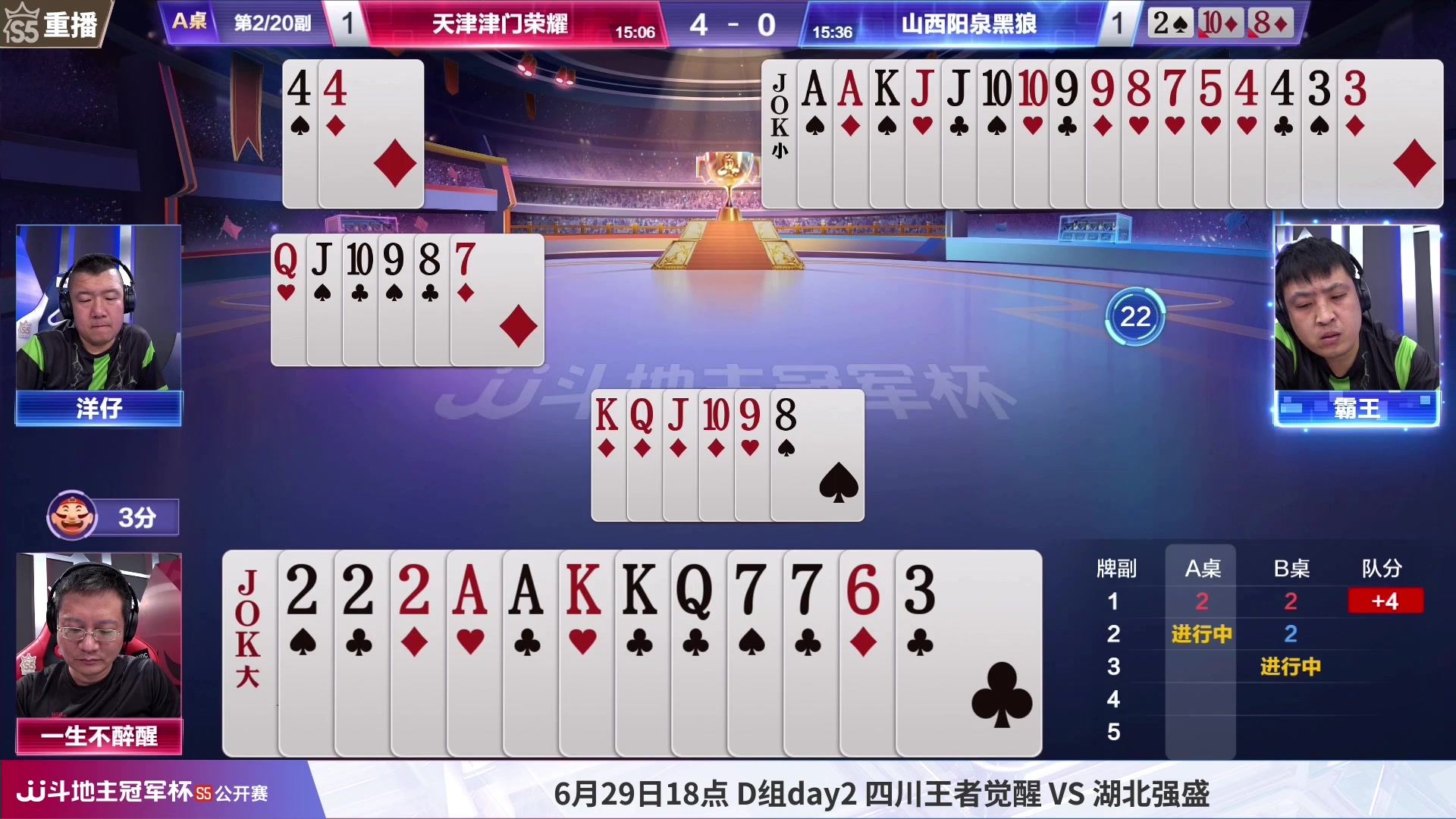 【2023-06-29 05点场】JJ斗地主官方：本周四，王者觉醒VS湖北强盛