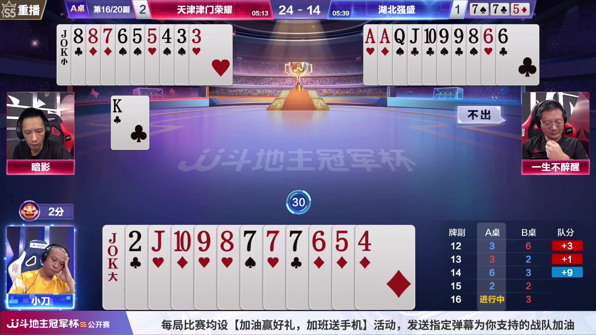 【2023-07-01 11点场】JJ斗地主官方：周六18点，8进4第二场开打！