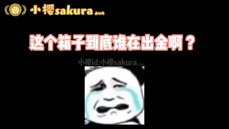 【小樱开箱】这箱子到底谁在出金呀？