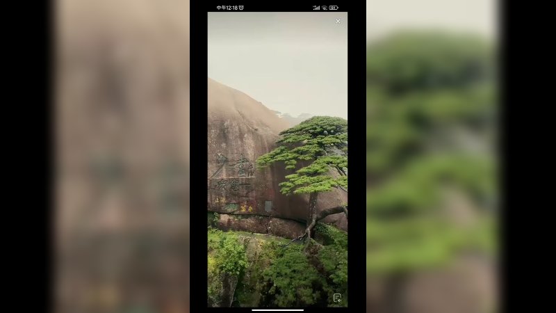 今天很多人来黄山看风景，风好大啊