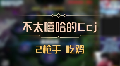 【不太嘻哈的Ccj】2枪手 吃鸡