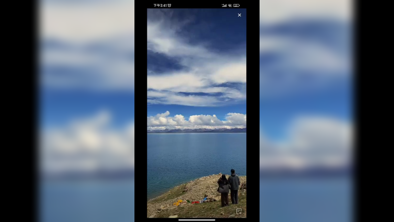 在西藏拉萨看湖泊真美