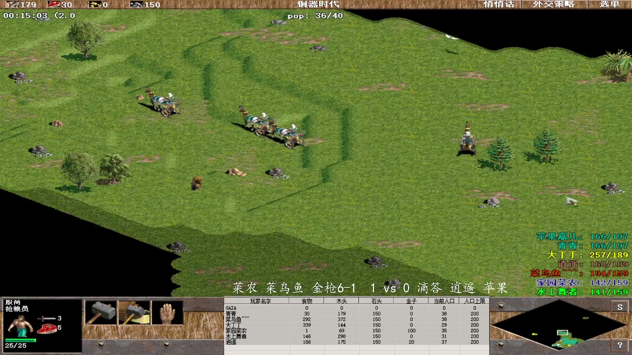 菜农 菜鸟鱼 金枪6-1  3 vs 2 滴答 逍遥 苹果