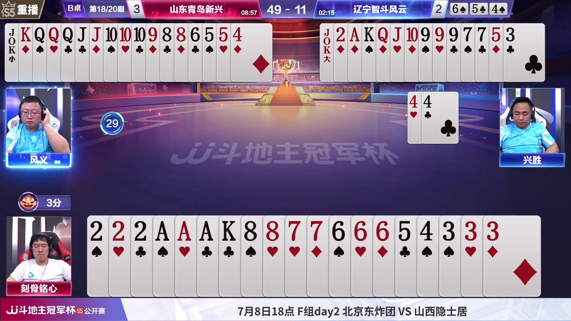 【2023-07-08 03点场】JJ斗地主官方：周六18点，东炸团VS隐士居