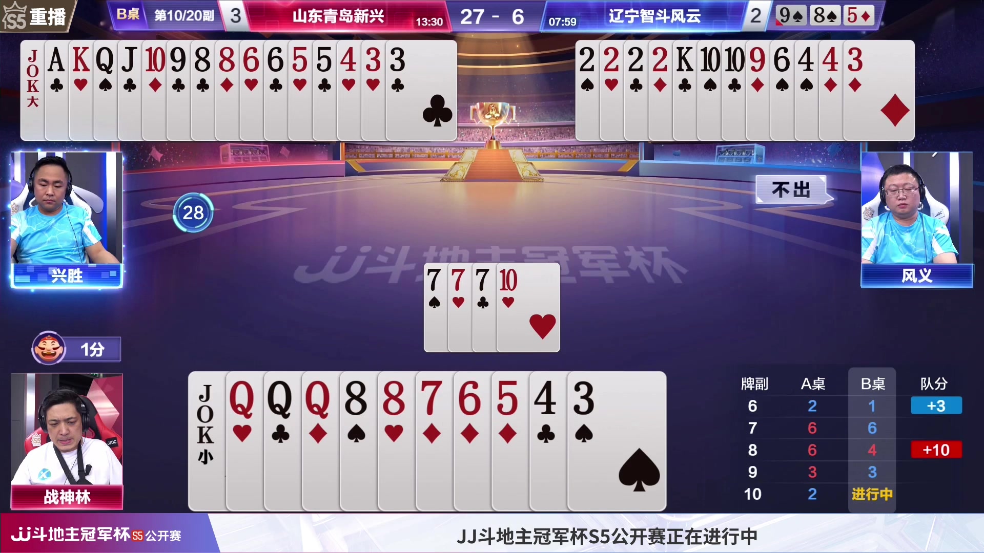 【2023-07-08 13点场】JJ斗地主官方：周六18点，东炸团VS隐士居