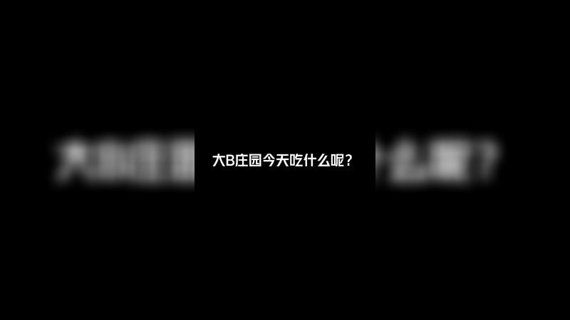 大B庄园今天吃什么 是谁做了这么多好吃的