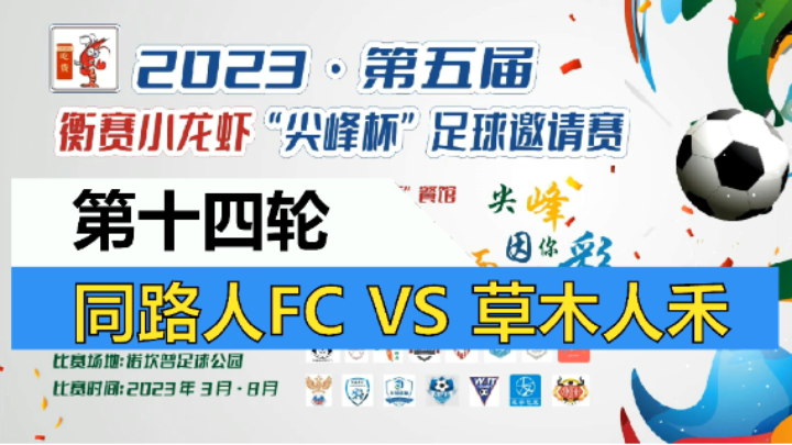 【全场】2023·第五届·衡赛小龙虾“尖峰杯”足球邀请赛 第十四轮 同路人FC VS 草木人禾