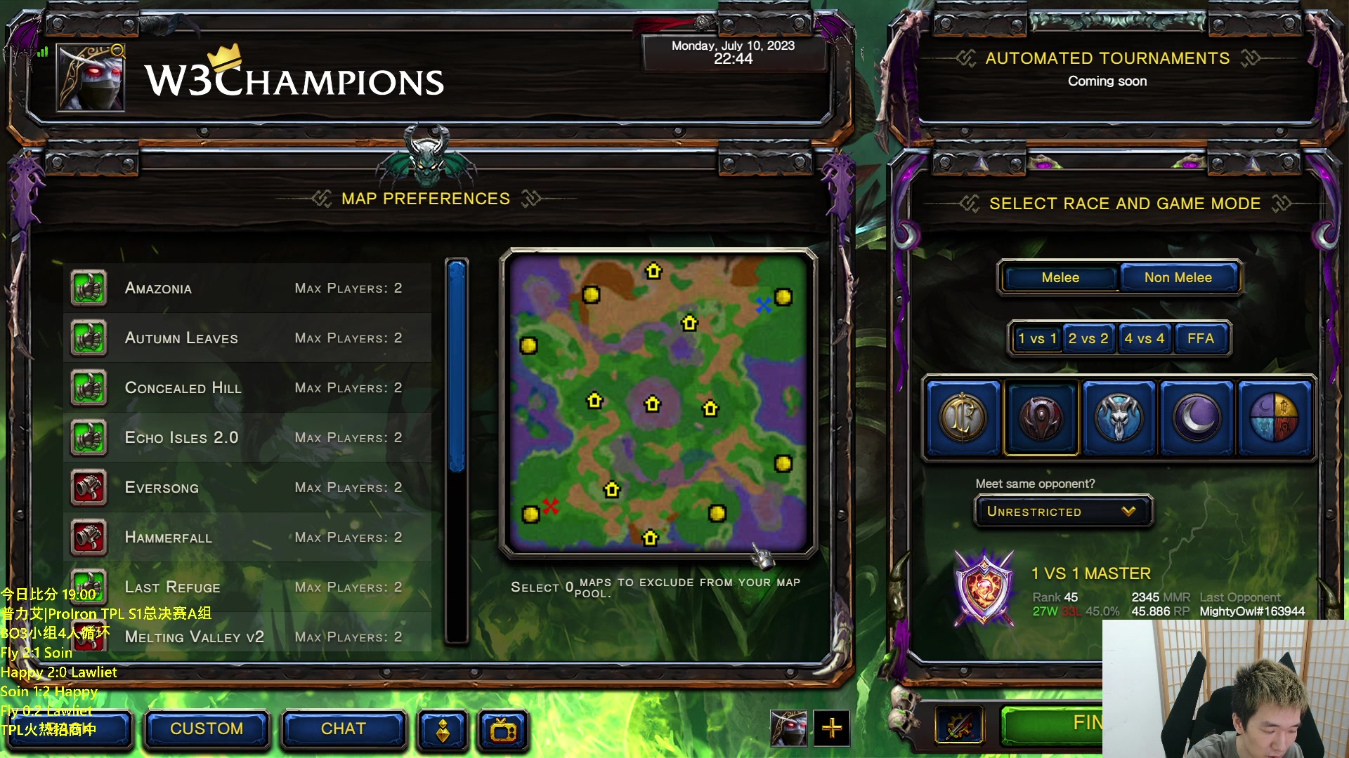 【2023-07-10 22点场】Infi小王：【直播】18:00开播TPLA组飞欧罗