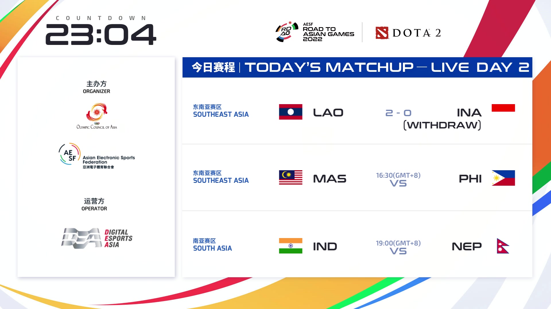【2023-07-13 15点场】DOTA2赛事专用：直播 亚运征途英文流