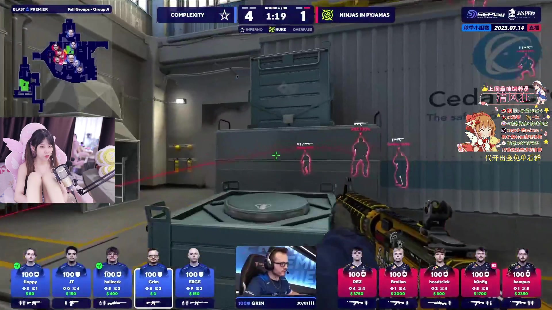 【2023-07-14 00点场】小樱sakura灬：【小樱】NIP VS COL  BO3