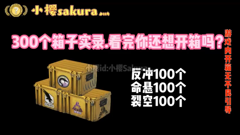 【小樱开箱】戒开视频，300个箱子实录