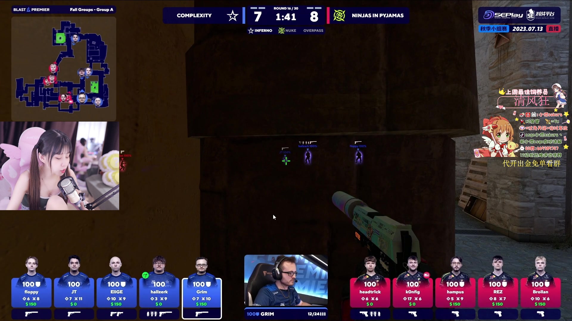 【2023-07-13 23点场】小樱sakura灬：【小樱】NIP VS COL  BO3