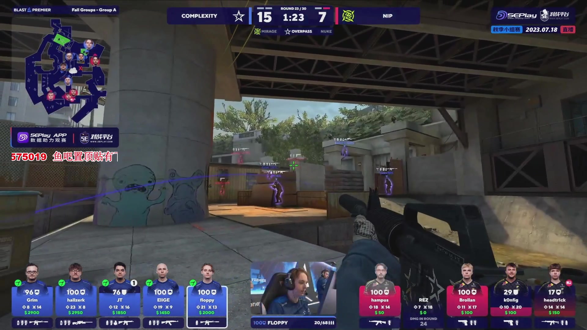 【2023-07-18 22点场】CSGO百岁三：21点 COL vs NIP