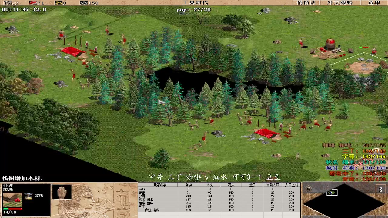 宇哥 三丁 咖啡 0 v 3 细水 可可3－1 豆豆