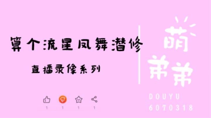 算个流星凤舞潜修