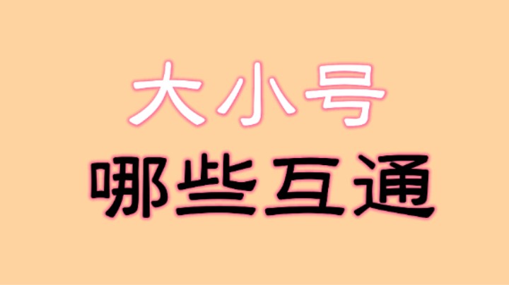 【命运方舟】大小号，哪些互通？