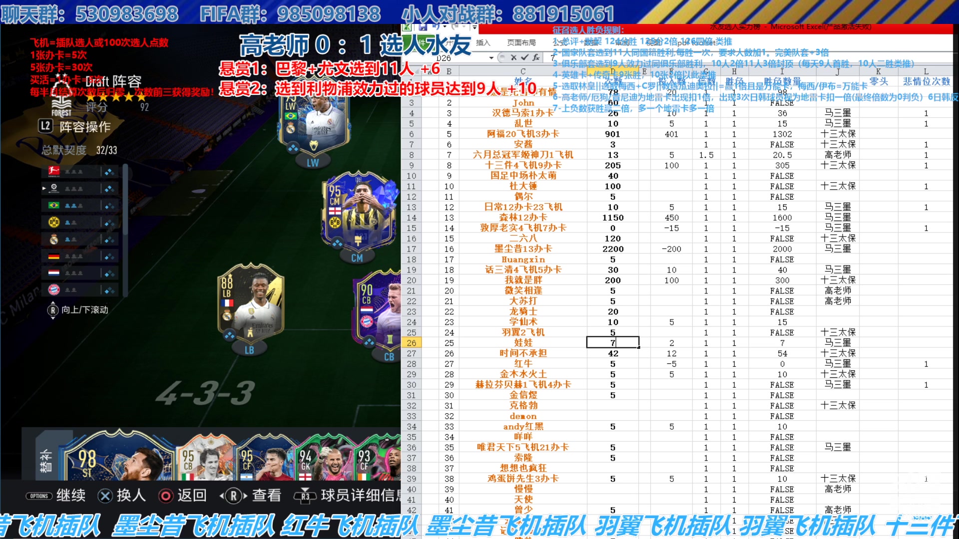 【2023-07-24 14点场】高老师爱足球：FIFA23征召选人，科学选人先赢再说