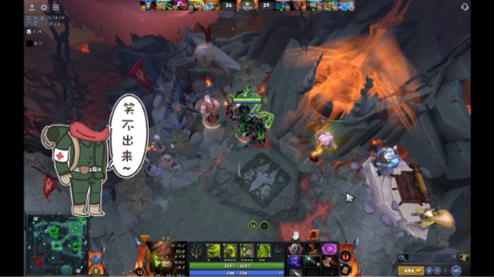 惨兮兮DOTA2三号位屠夫帕吉败北