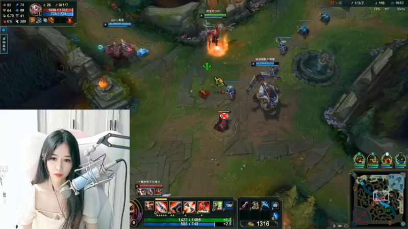 机械先驱很强，美女玩德莱文打不过啊