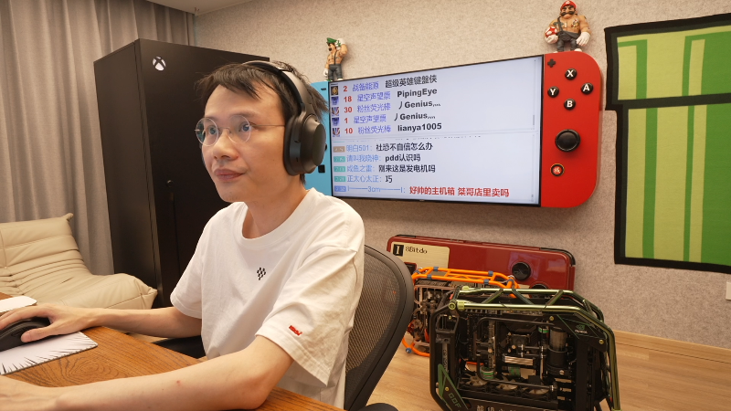 我在斗鱼看超级小桀直播马里奥制造