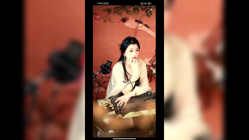 优雅美女弹奏古筝真好听