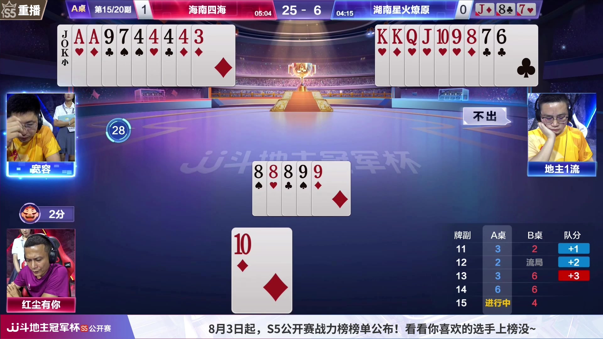 【2023-08-02 19点场】JJ斗地主官方：周四15点，锦标赛混团开打