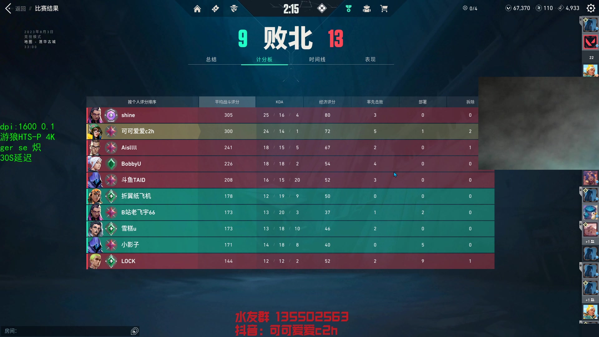 【2023-08-03 15点场】可可爱爱c2h：【c2h】沉淀 学习 不摆 不投