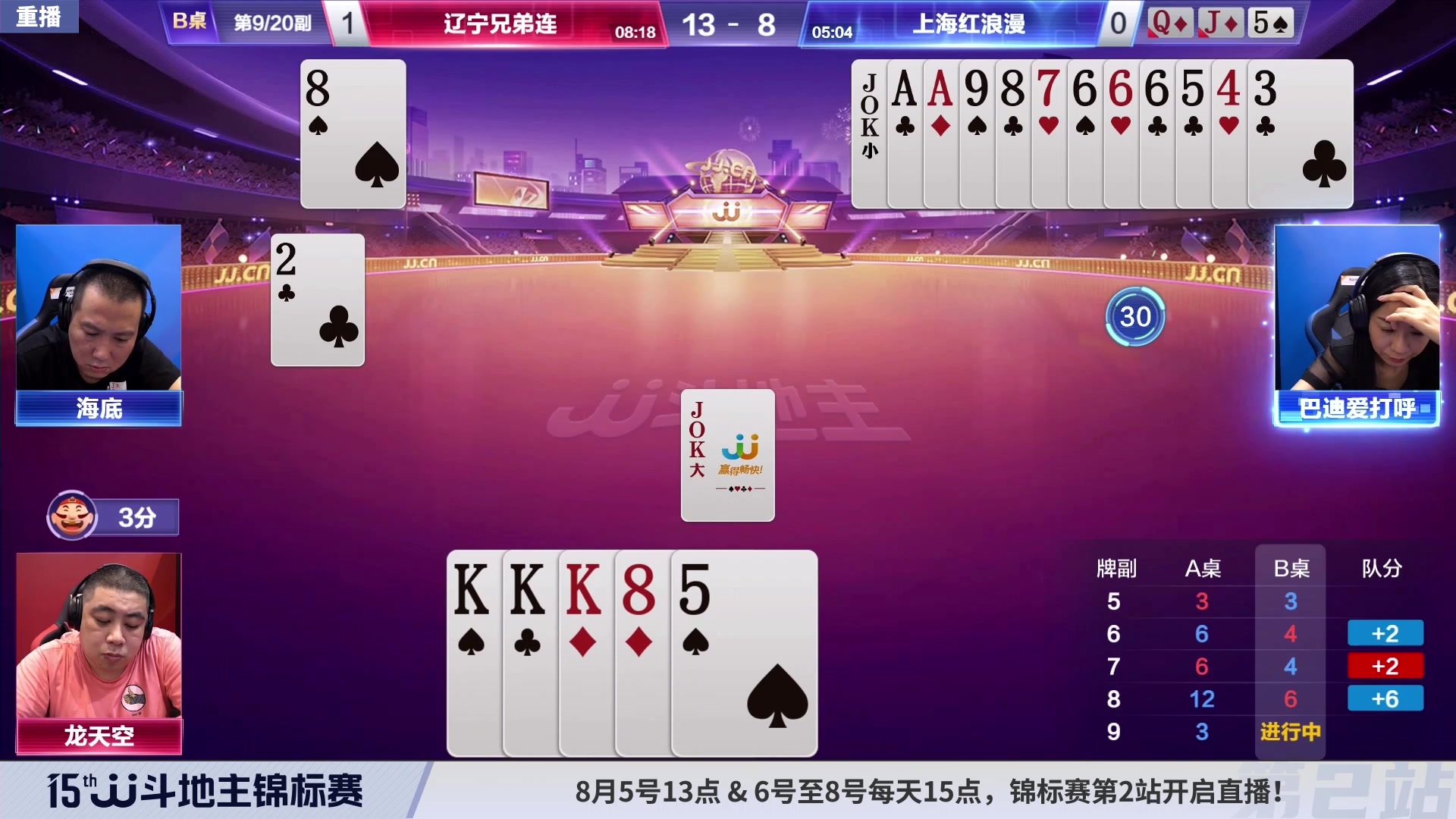 【2023-08-04 06点场】JJ斗地主官方：【预告】周六13点，锦标赛第2站开打