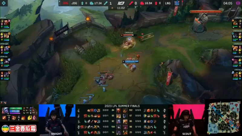 2023LPL夏季赛 JDG VS LNG ，LNG的gala表现好秀