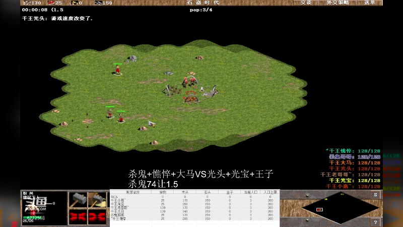 杀鬼+憔悴+大马0VS3光头+光宝+王子
