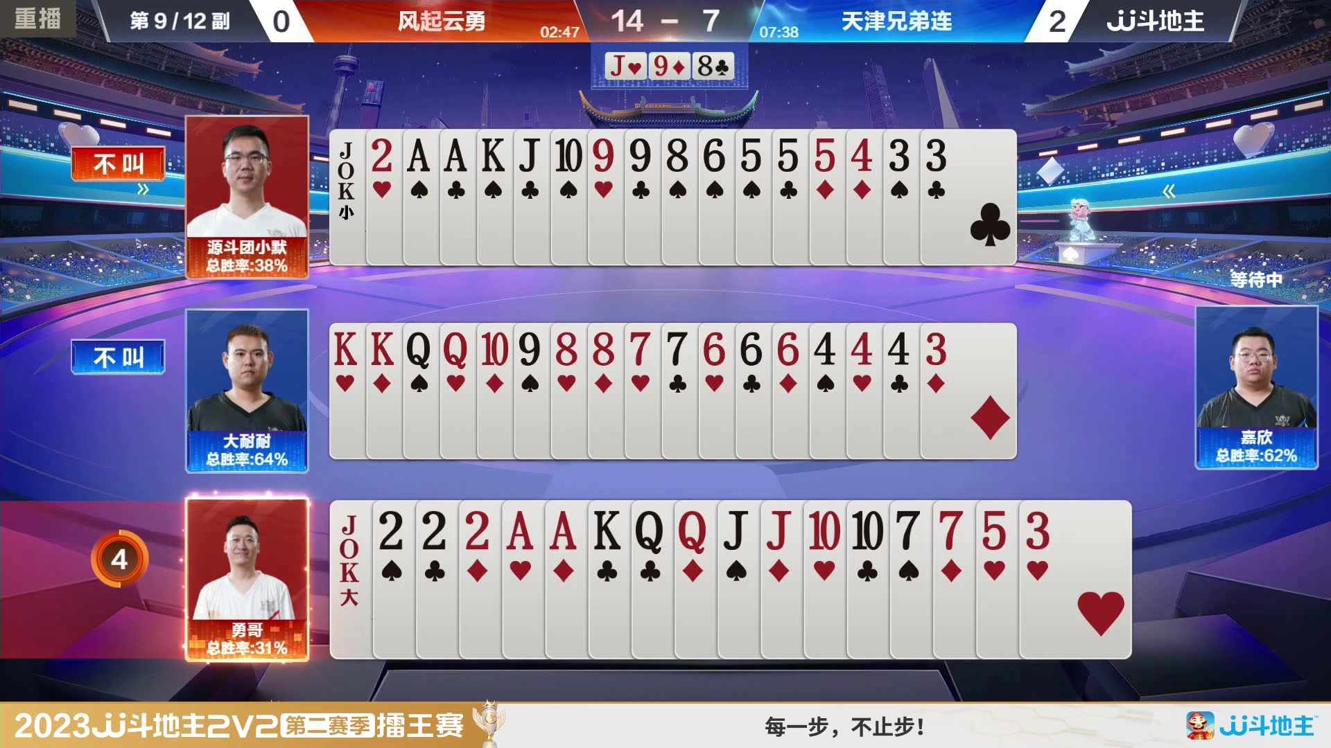 【2023-08-15 12点场】JJ斗地主官方：周三至周四19点，擂王争夺打响